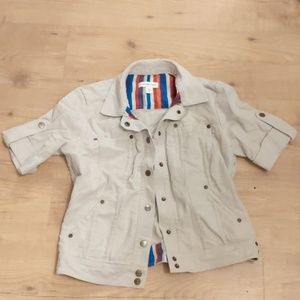 Coldwater Creek Tan Short Sleeve Jacket 6P